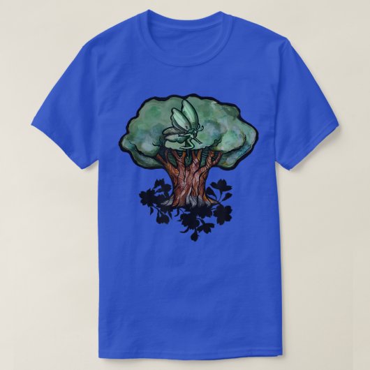 Fairy Tree Art green natuur houdt van feiries drui T-shirt (Design voorkant)