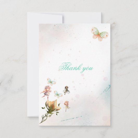 Fairy tuin dank je kaart (Voorkant)