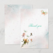 Fairy tuin dank je kaart (Voorkant / Achterkant)