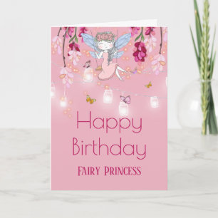 Fairy tuin meisje schommel metselaar pot lichten r kaart