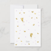 Fairy, tuinbloemen verjaardag bedankkaart (Achterkant)