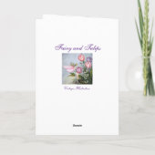 Fairy Tulips  Illustratie Wenskaart Kaart (Achterkant)