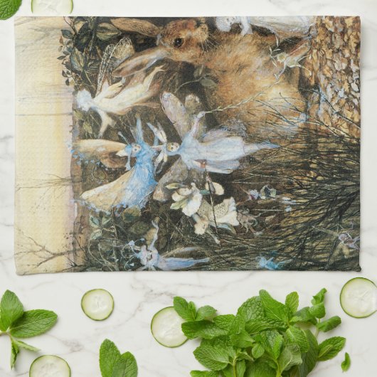 Fairy Twilight van John Anster Fitzgerald Theedoek (Gevouwen)