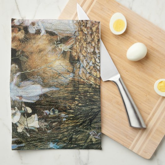 Fairy Twilight van John Anster Fitzgerald Theedoek (Quarter Fold)