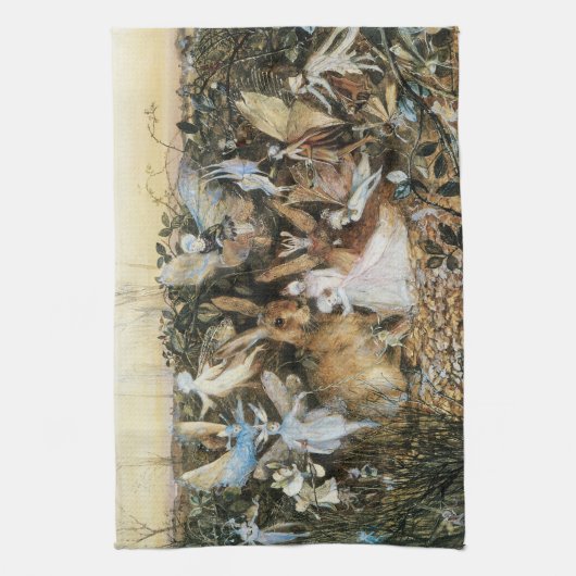 Fairy Twilight van John Anster Fitzgerald Theedoek (Verticaal)