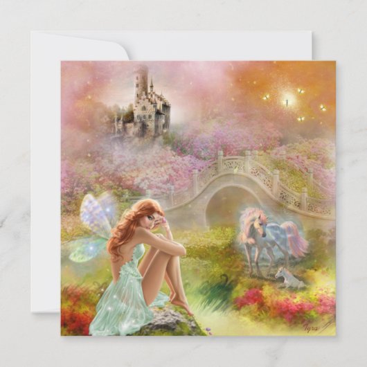 Fairy & Unicorn Fairytale Castle Kaart (Voorkant)