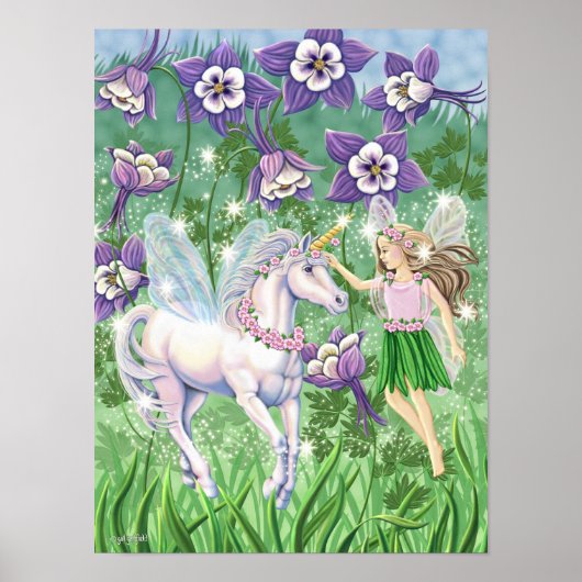 Fairy Unicorn mini poster (Voorkant)