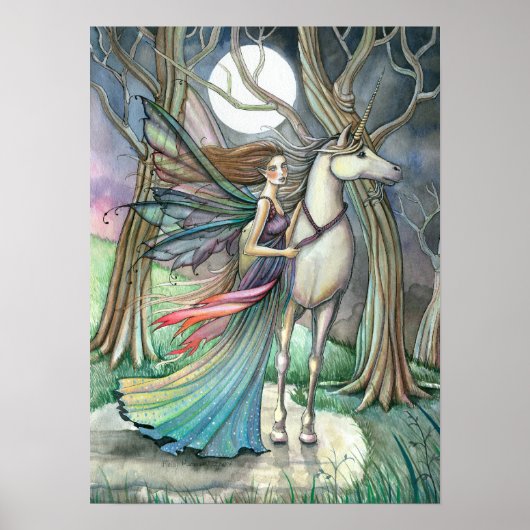Fairy Unicorn Posterprint van Molly Harrison Poster (Voorkant)