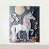 Fairy Unicorn Wall Art Backdrop Banner Wandkleed (Voorkant)