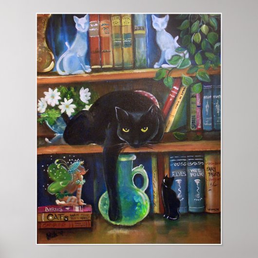 Fairy verbergt een boekenhoesje uit Cat Poster (Voorkant)