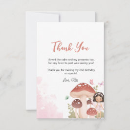 Fairy verjaardag, betoverde grillige tuin bos bedankkaart