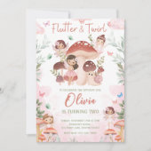 Fairy verjaardag, betoverde grillige tuin bos kaart (Voorkant)