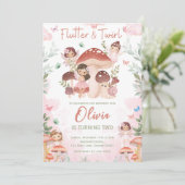 Fairy verjaardag, betoverde grillige tuin bos kaart (Staand voorkant)