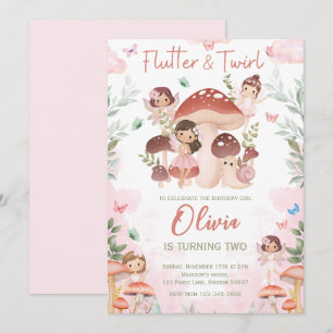 Fairy verjaardag, betoverde grillige tuin bos kaart