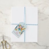 Fairy Verjaardag Blauwgroen Goud Roze Prinses Spro Cadeaulabel (Met Touw)
