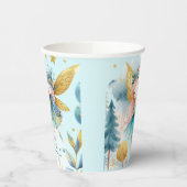 Fairy Verjaardag Blauwgroen Goud Roze Prinses Spro Papieren Bekers (Links)