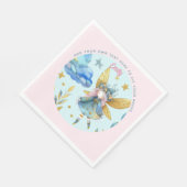 Fairy Verjaardag Blauwgroen Goud Roze Prinses Spro Servet (Hoek)