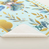 Fairy Verjaardag Blauwgroen Goud Roze Prinses Spro Sherpa Deken (3/4)