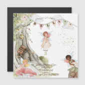 Fairy verjaardag magnetische uitnodiging (Voorkant / Achterkant)