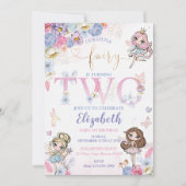 Fairy Verjaardag Uitnodiging Fairy Garden Verjaard (Voorkant)