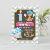 Fairy verjaardag uitnodiging meisje (Staand voorkant)