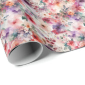 Fairy Verjaardag Waterverf Bloementuin Fairycore Cadeaupapier (Rol Hoek)