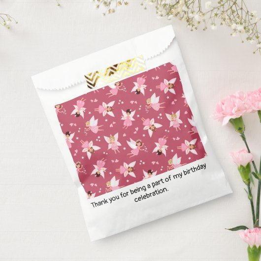 Fairy verjaardagsfeest gunstzakken bedankzakje (Gezegeld)