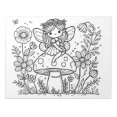 Fairy Verjaardagsfeestje Kleurplaten Activiteit vo Notitieblok (Voorkant)