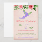 Fairy verjaardagsuitnodigingen - Fairy verjaardags Kaart (Voorkant / Achterkant)