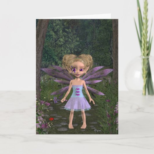 Fairy Violet - Wenskaart Kaart (Voorkant)