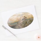 Fairy vliegt weg met kind Sticker (Envelop)