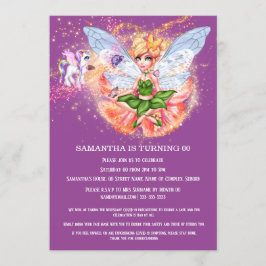 Fairy vlinder prinses pony magische glitter meisje kaart