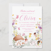 Fairy vlinder tuin Pixie meisjes bloemen Kaart (Voorkant)