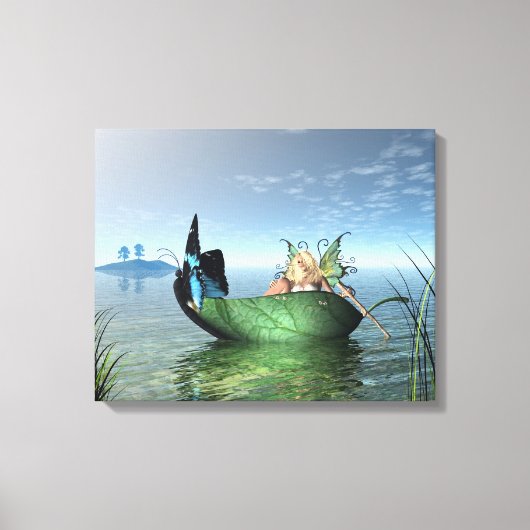 Fairy vlinderboot canvas afdruk (Voorkant)