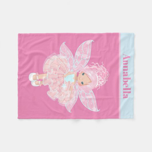 Fairy voegt blanket toe aan babymeisjes fleece deken (Voorkant (Horizontaal))