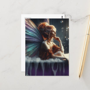 Fairy Vrouw in een badkuip Briefkaart
