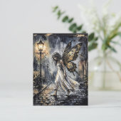 Fairy Walking in the Rain Briefkaart (Staand voorkant)