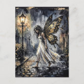 Fairy Walking in the Rain Briefkaart (Voorkant)