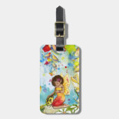 Fairy waterverf illustratie onecht bagagelabel (Voorkant verticaal)