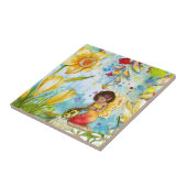 Fairy waterverf illustratie onecht tegeltje (Zijkant)