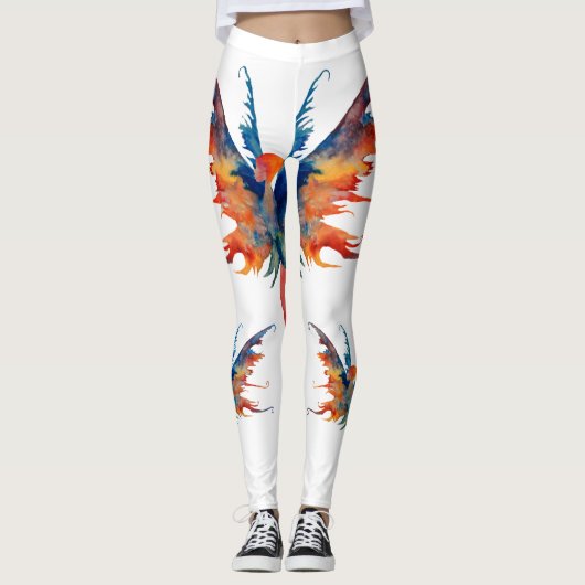 Fairy Waterverf Kunst Aangepaste Leggings (Voorkant)