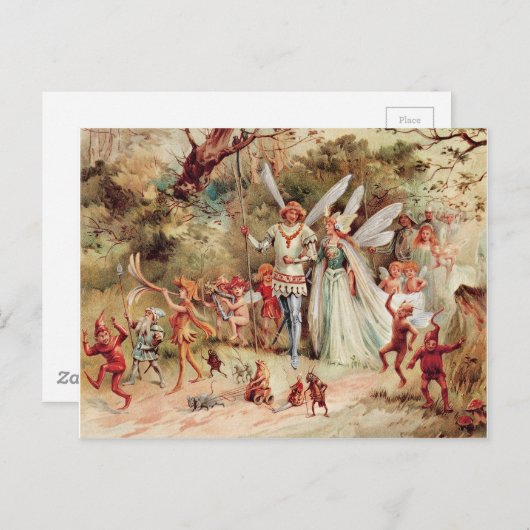 Fairy Wedding Briefkaart (Voorkant / Achterkant)