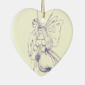 Fairy Wedding Keramisch Ornament (Rechts)