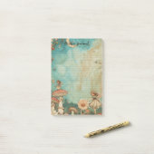 Fairy Whimsical Celestial Aesthetic Mushroom 2 Post-it® Notes (Op bureau)