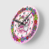 Fairy Whimsical Folk Art Girl's Ronde Klok (Hoek)