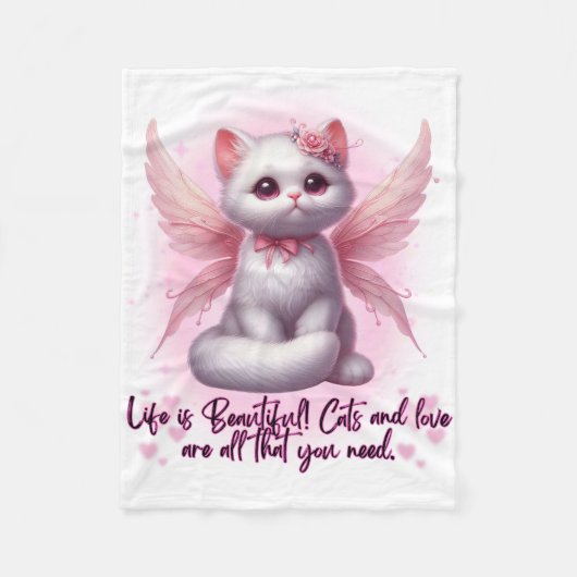 Fairy Whiskers van de liefde Fleece Deken (Voorkant)