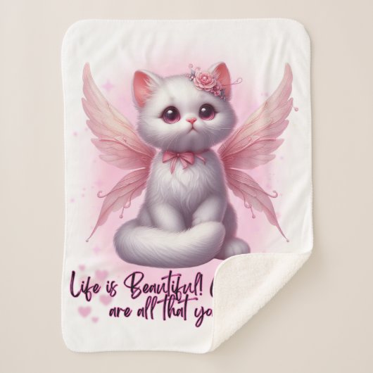 Fairy Whiskers van de liefde Sherpa Deken (Voorkant)