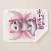 Fairy Whiskers van de liefde Sherpa Deken (Voorkant (horizontaal))