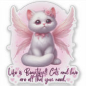 Fairy Whiskers van de liefde Sticker (Voorkant)