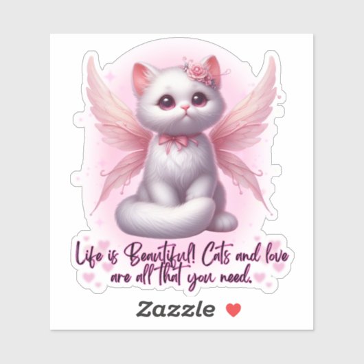 Fairy Whiskers van de liefde Sticker (Vel)